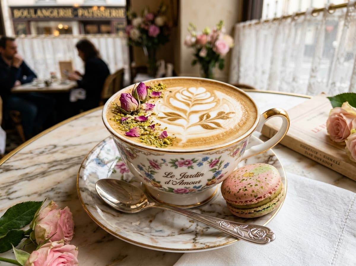 Flora Rose Pistachio Latte
